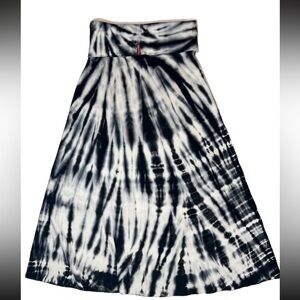 Hard Tail Ribbed Panel Maxi Skirt Style CS-128 Small Tie-Dyed ￼